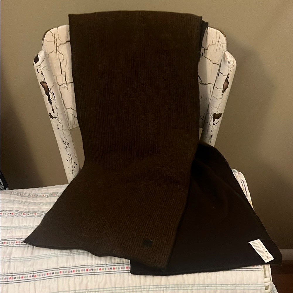 Brown Ribbed Scarf